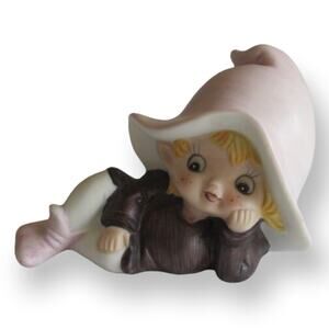 Homco Pixie, Homco Fairy, Vintage Pixie Figurine, Vintage Fairy Figurine